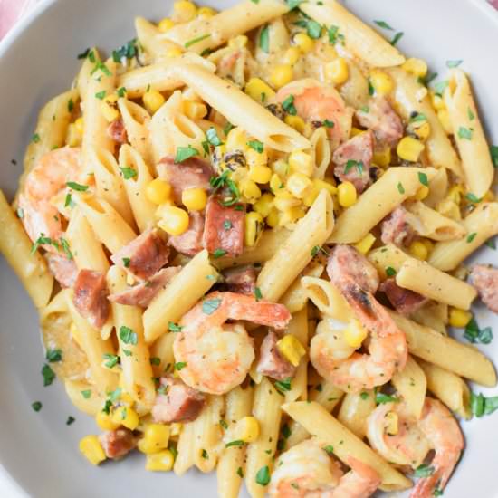 One-Pot Cajun Shrimp Boil Pasta