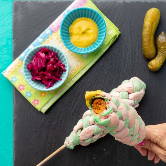 Vegan Hot Dog on a Stick