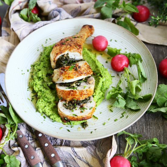 Stuffed Chicken Leg Quarters with R