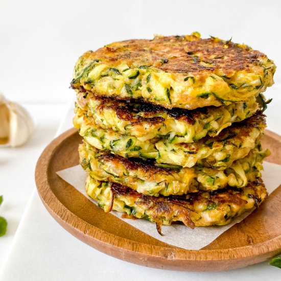 Zucchini and mascarpone fritters
