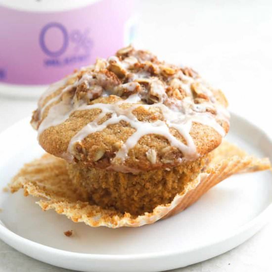 Blueberry Crumble Yogurt Muffins