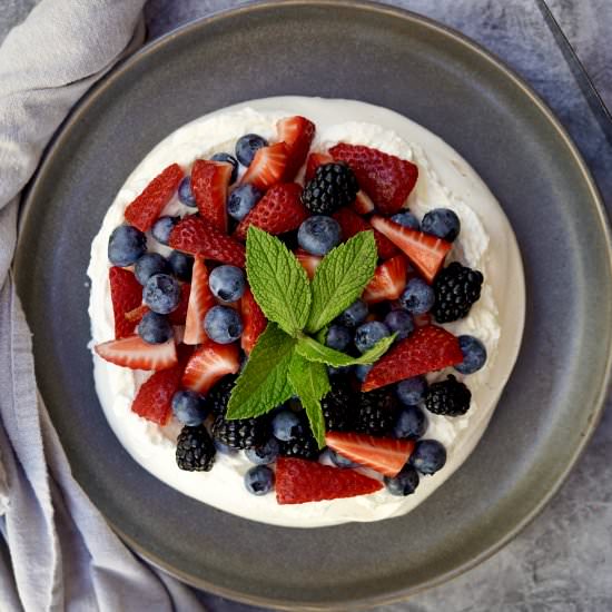 Pavlova With Mixed Berries