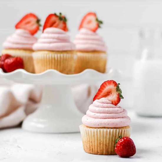 Strawberry Vanilla Cupcakes