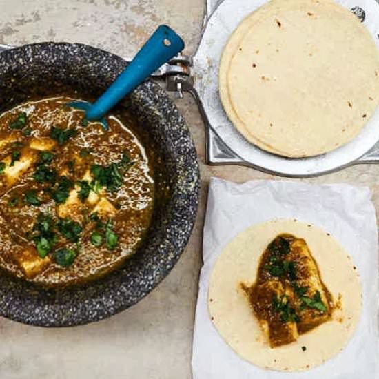 Asadero Cheese Tacos w/ Salsa Verde
