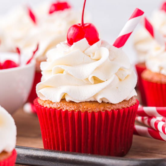 Root Beer Float Cupcakes