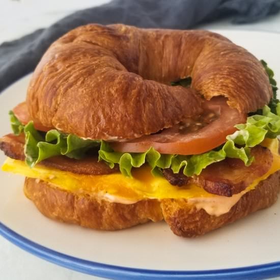 bacon egg cheese croissant