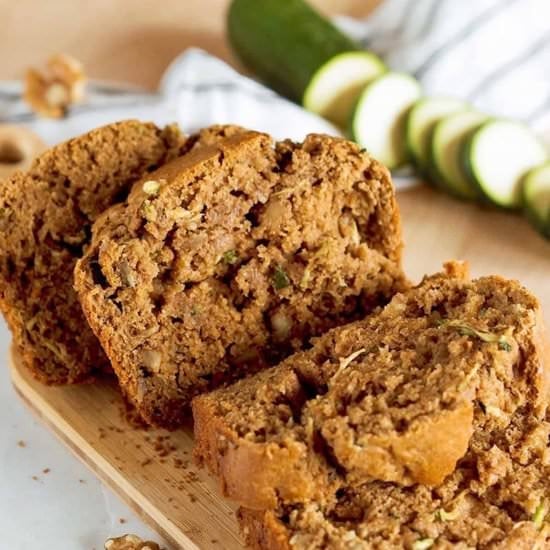 Healthy Zucchini Bread with Walnuts