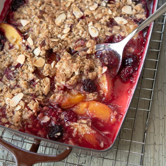 Nectarine Blackberry Crisp