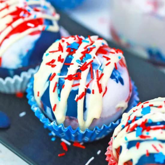 Patriotic Hot Cocoa Bombs