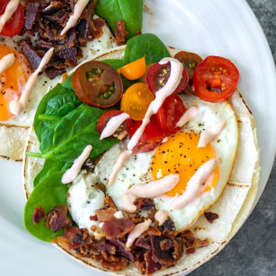 BLT Breakfast Tacos