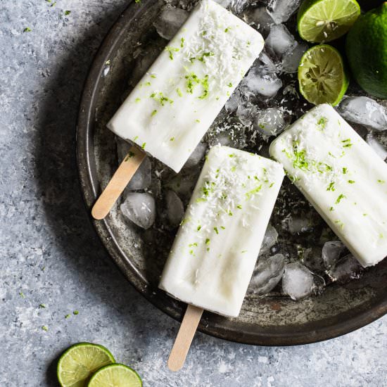 Coconut Key Lime Popsicles