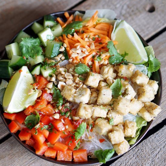 chili lime glass noodle salad