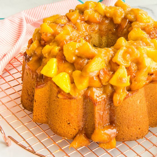 Remy Pound Cake w/Peach Topping