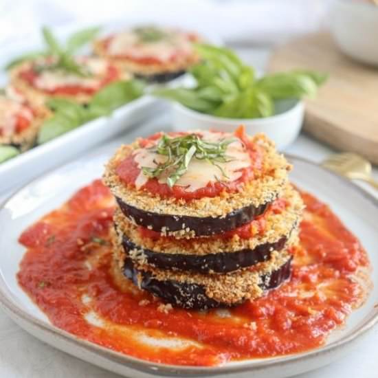 Healthier Eggplant Parmesan
