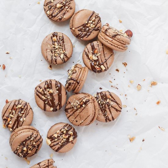 Chocolate Nutella Macarons