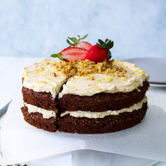HEAVENLY Walnut Pear Carrot Cake