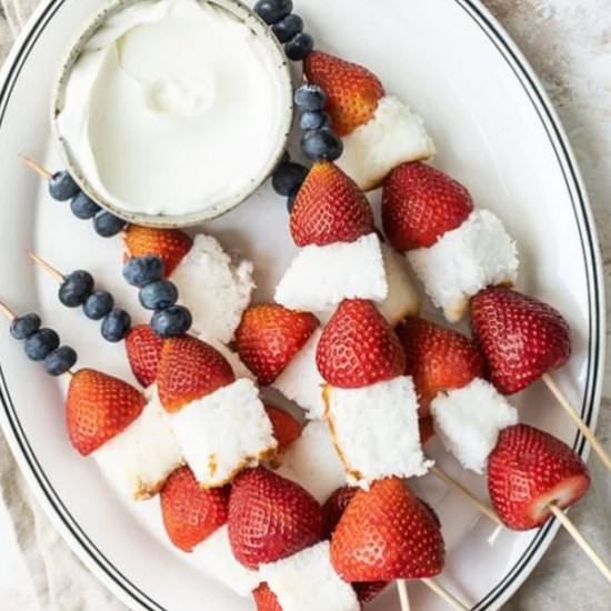 Red White and Blue Fruit Skewers