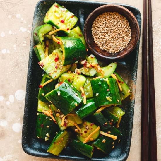 Tataki Kyuri (Smashed Cucumbers)