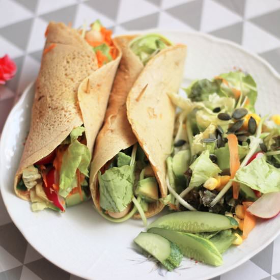 Gluten-free chickpea tortillas
