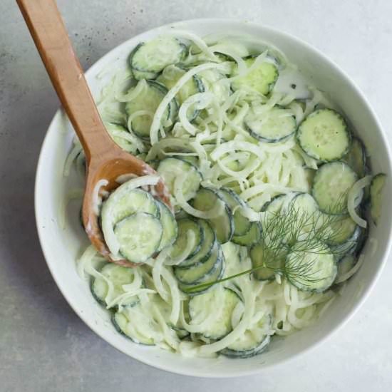 Simple Cucumber Onion Salad
