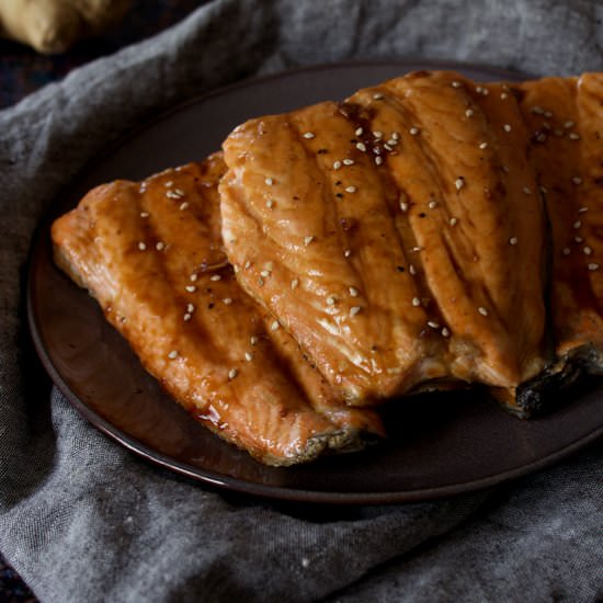 Soy ginger glazed salmon