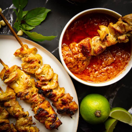 Charcoal Chicken Satays