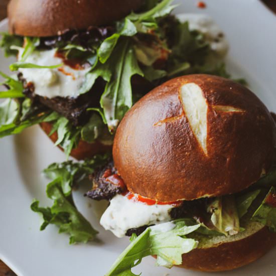 Sourdough Pretzel Buns