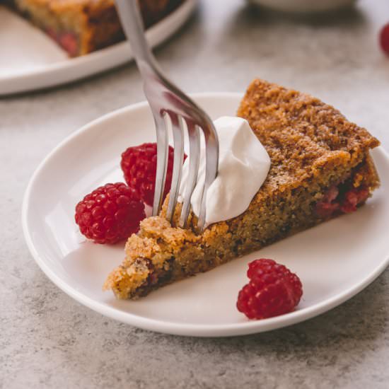 Raspberry Almond Snack Cake