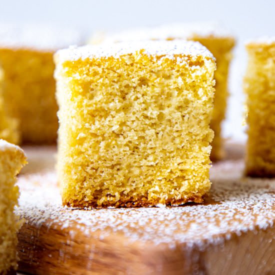 Eggless Vanilla Sponge Cake