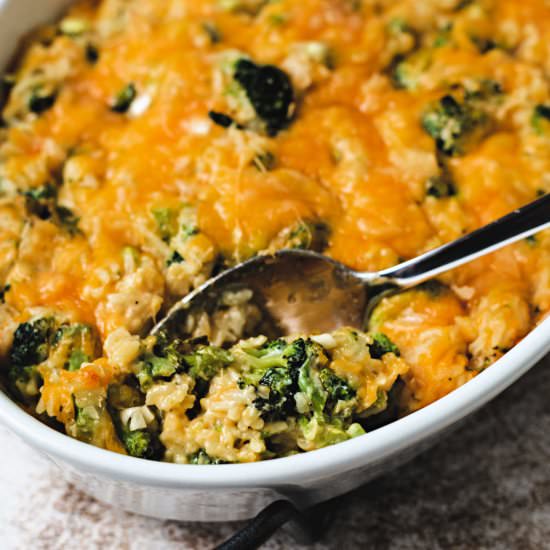 broccoli cheese rice casserole