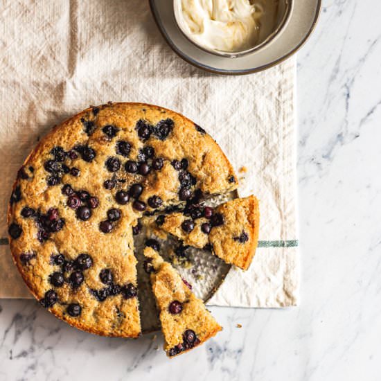 Blueberry Basil Breakfast Cake