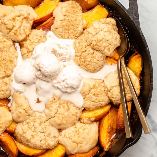 Grilled Peach Cobbler