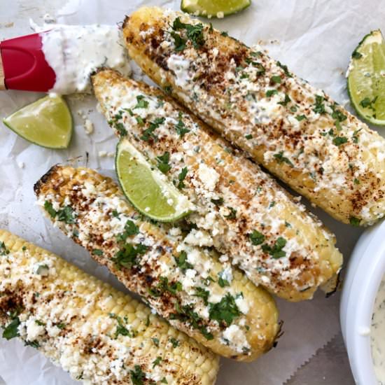 Grilled Mexican Street Corn