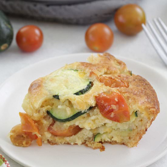 Zucchini Tomato Biscuit Bake