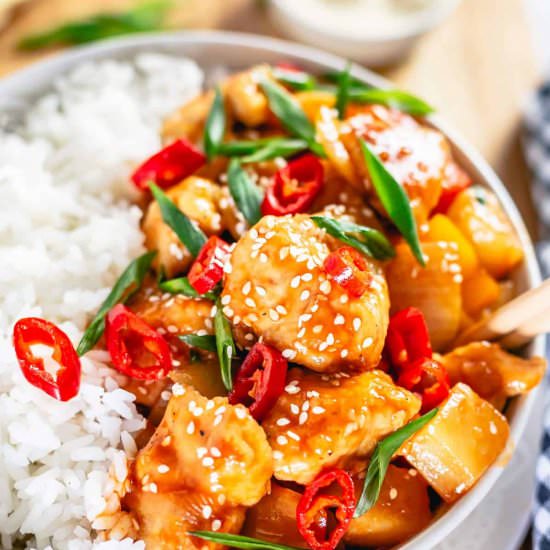 SWEET AND SOUR CHICKEN STIR FRY