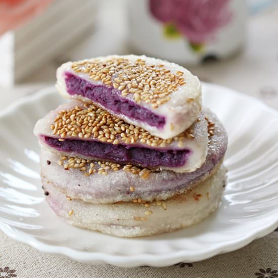 Purple Sweet Potato Pancakes