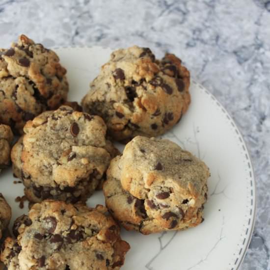 Paleo Levain Walnut Chip Cookies
