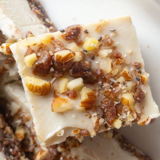 Vanilla Almond Cashew Cream Bars