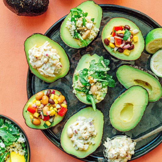 Stuffed Avocados (3 Ways)