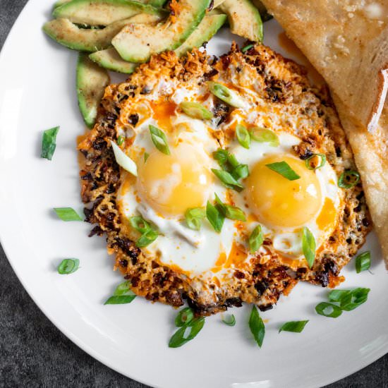 Cheesy Chili Crisp Eggs