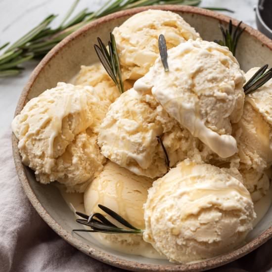 Honey Rosemary Ice Cream