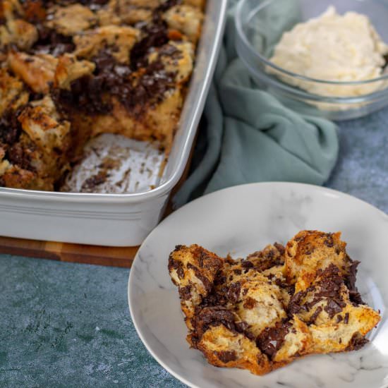 Chocolate Chip Bread Pudding
