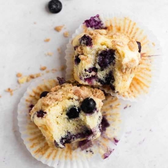 Crumb Top Blueberry Muffins