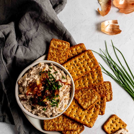caramelized onion yogurt dip