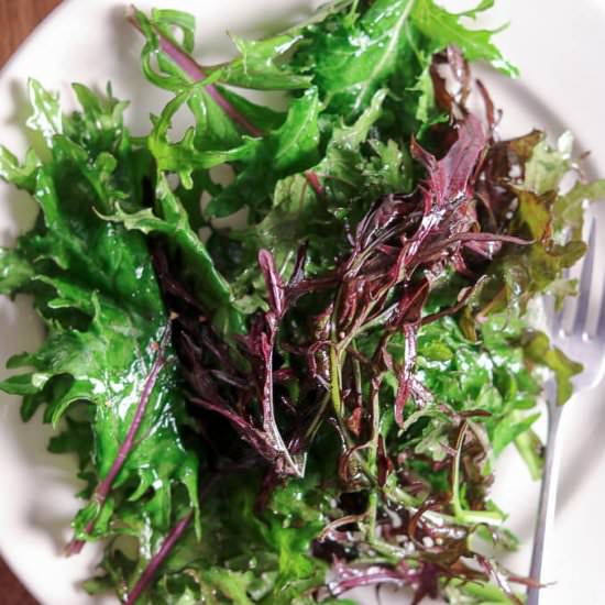 Baby Red Russian Kale Salad