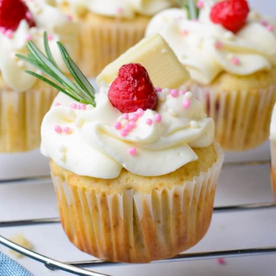 Raspberry White Chocolate Cupcakes