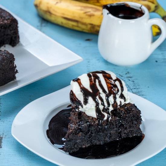 Eggless Chocolate Banana Cake