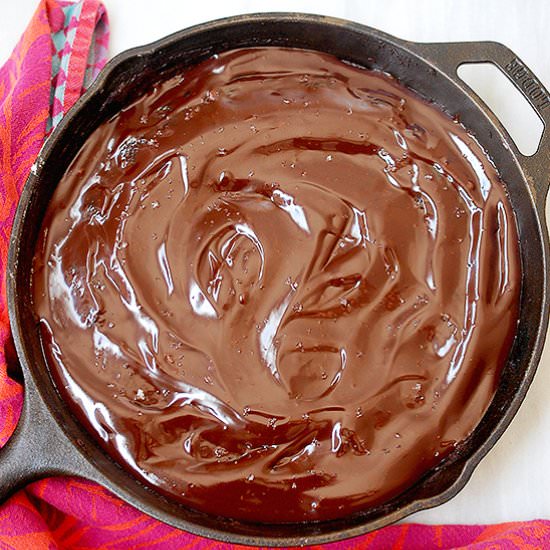 One pan skillet brownie