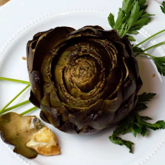 Roasted Artichokes with Aioli