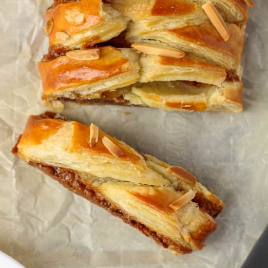 Chocolate Almond Braid with Caramel